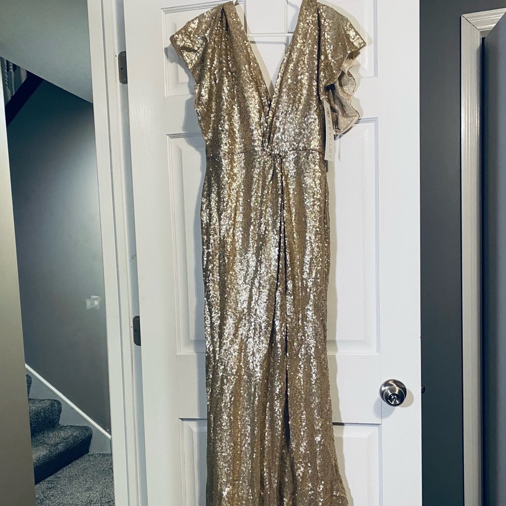 Revelry Gwen sequins bridesmaid dress